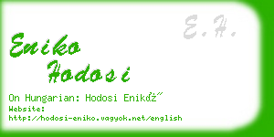 eniko hodosi business card
